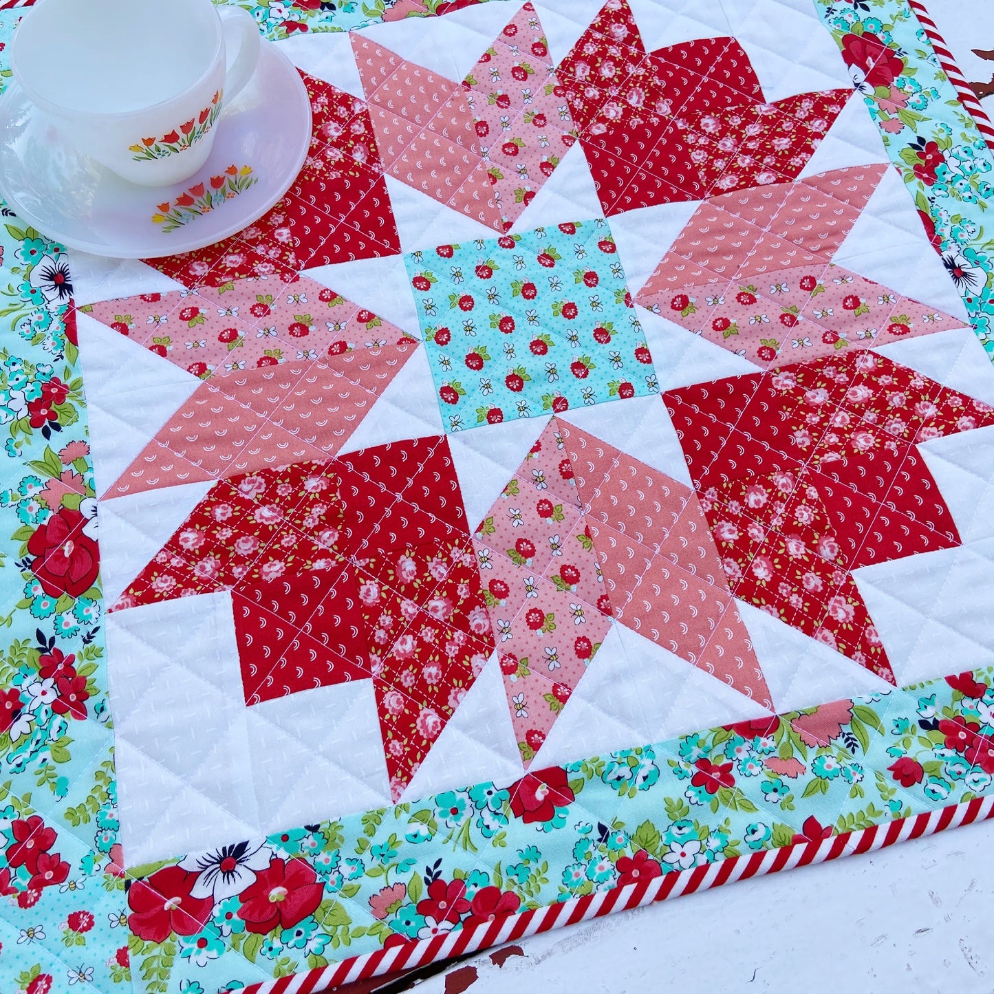 Bachelor Button Barn Quilt PDF Pattern