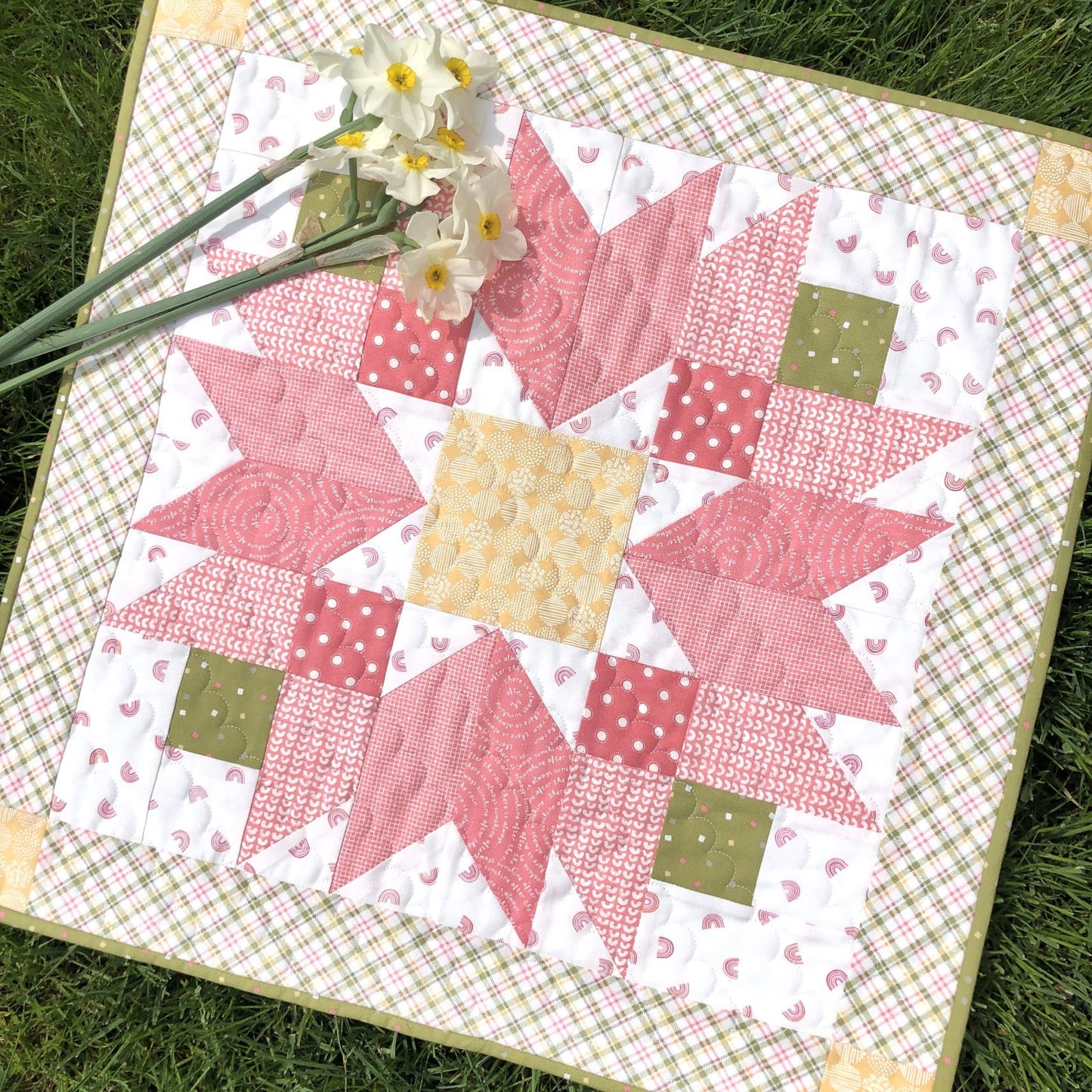 Bachelor Button Barn Quilt PDF Pattern