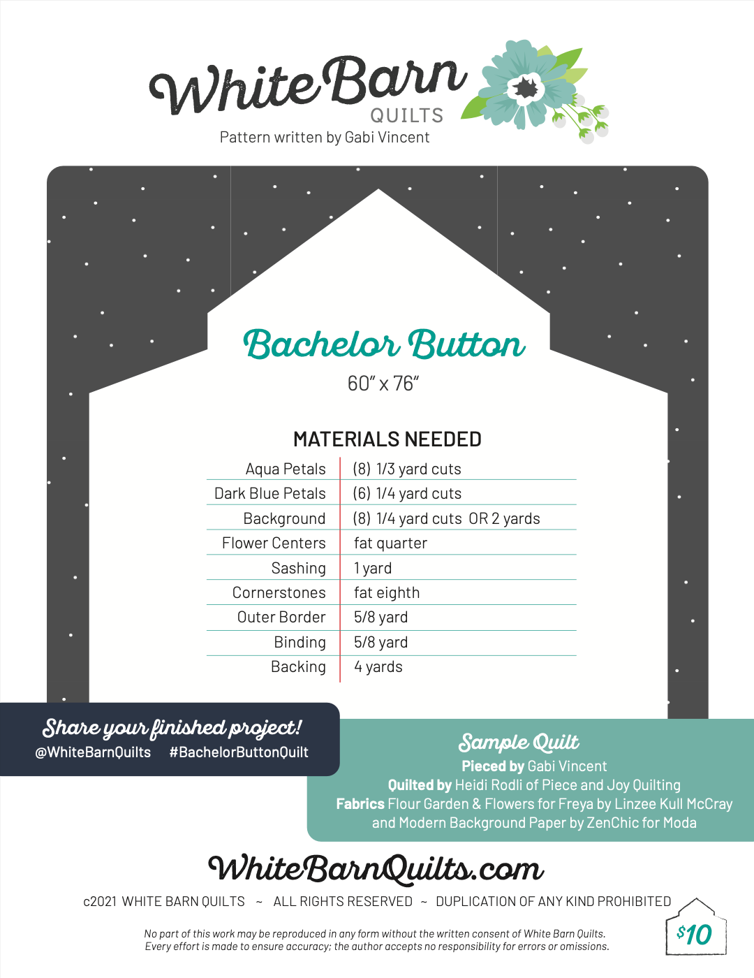 Bachelor Button PDF Pattern