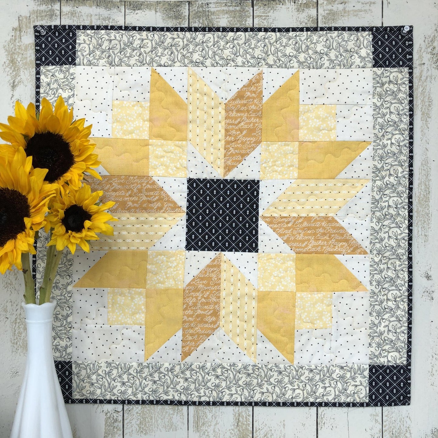 Bachelor Button Barn Quilt PDF Pattern