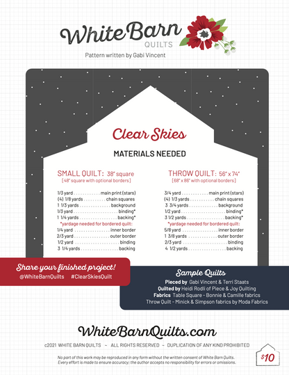 Clear Skies PDF Pattern