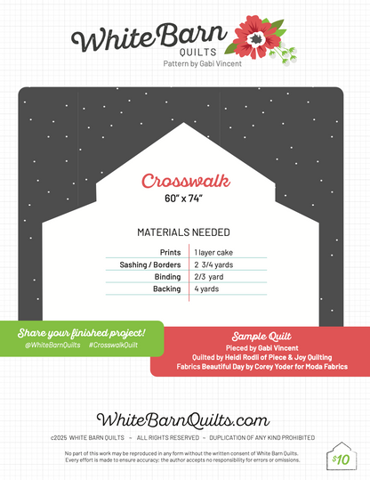 Crosswalk PDF Pattern