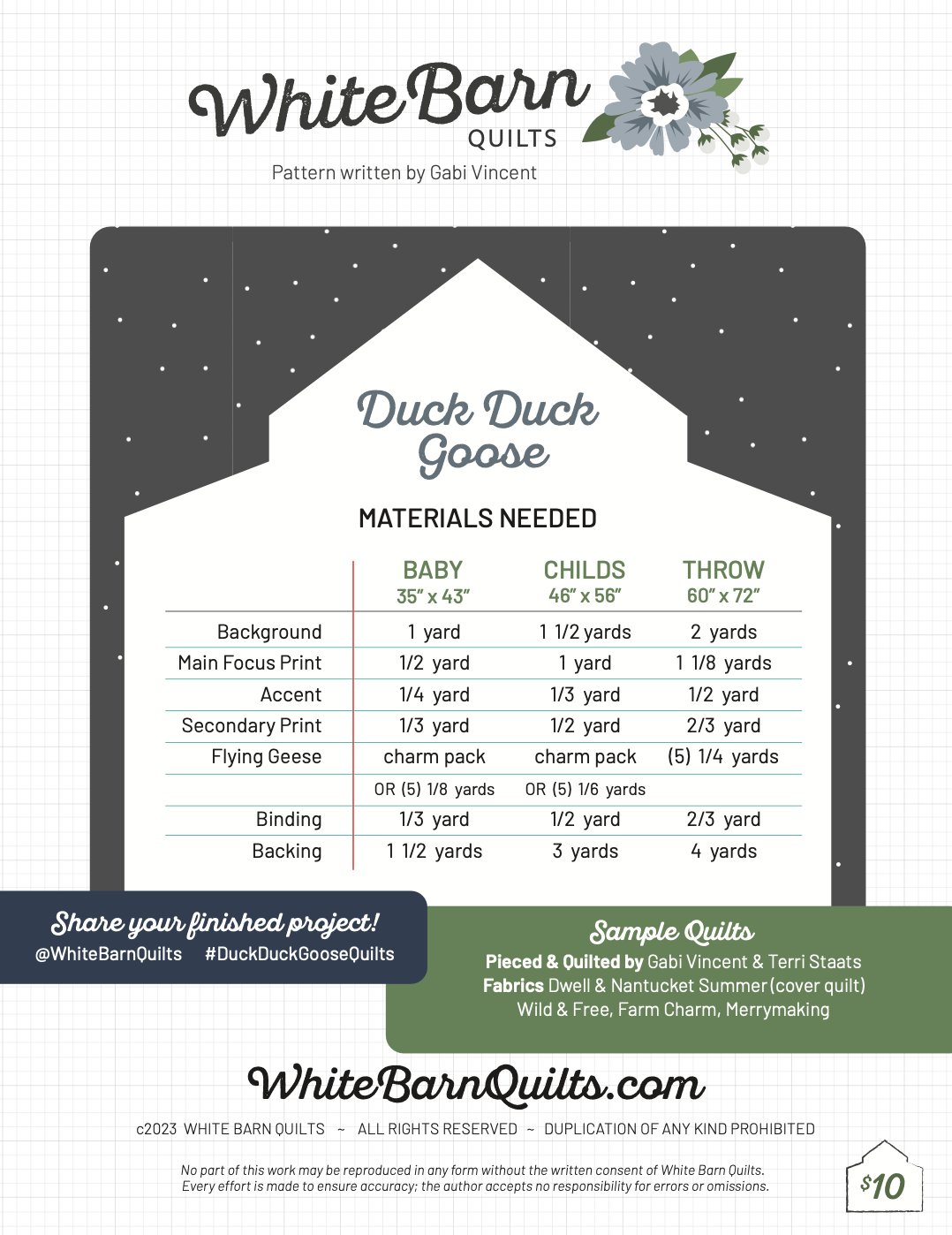 Duck Duck Goose PDF Pattern