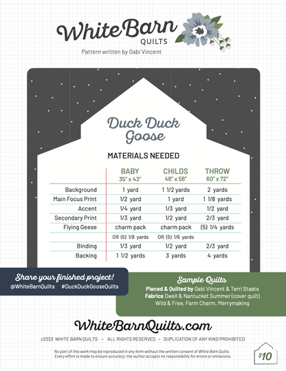 Duck Duck Goose PDF Pattern